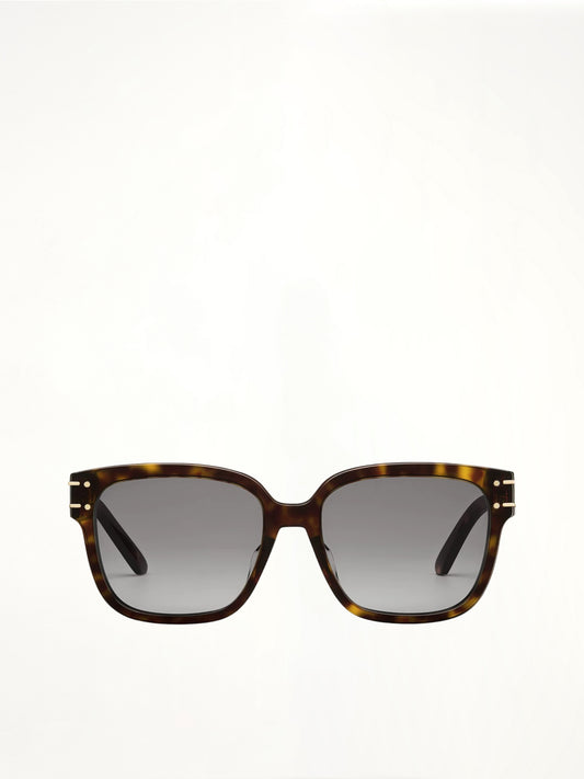 DiorSignature S7F 20B058 Square Sunglasses in Dark Havana