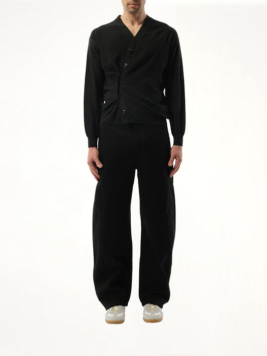 Relaxed Twist Cardigan in Anthracite