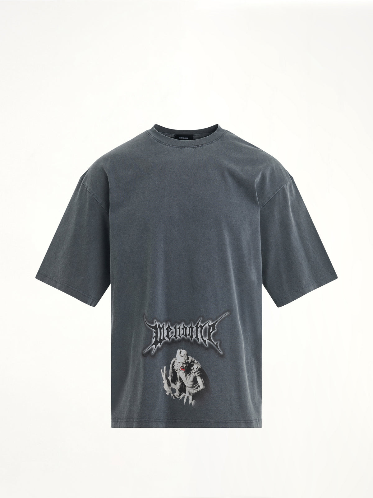 Vintage Horror Print T-Shirt in Navy