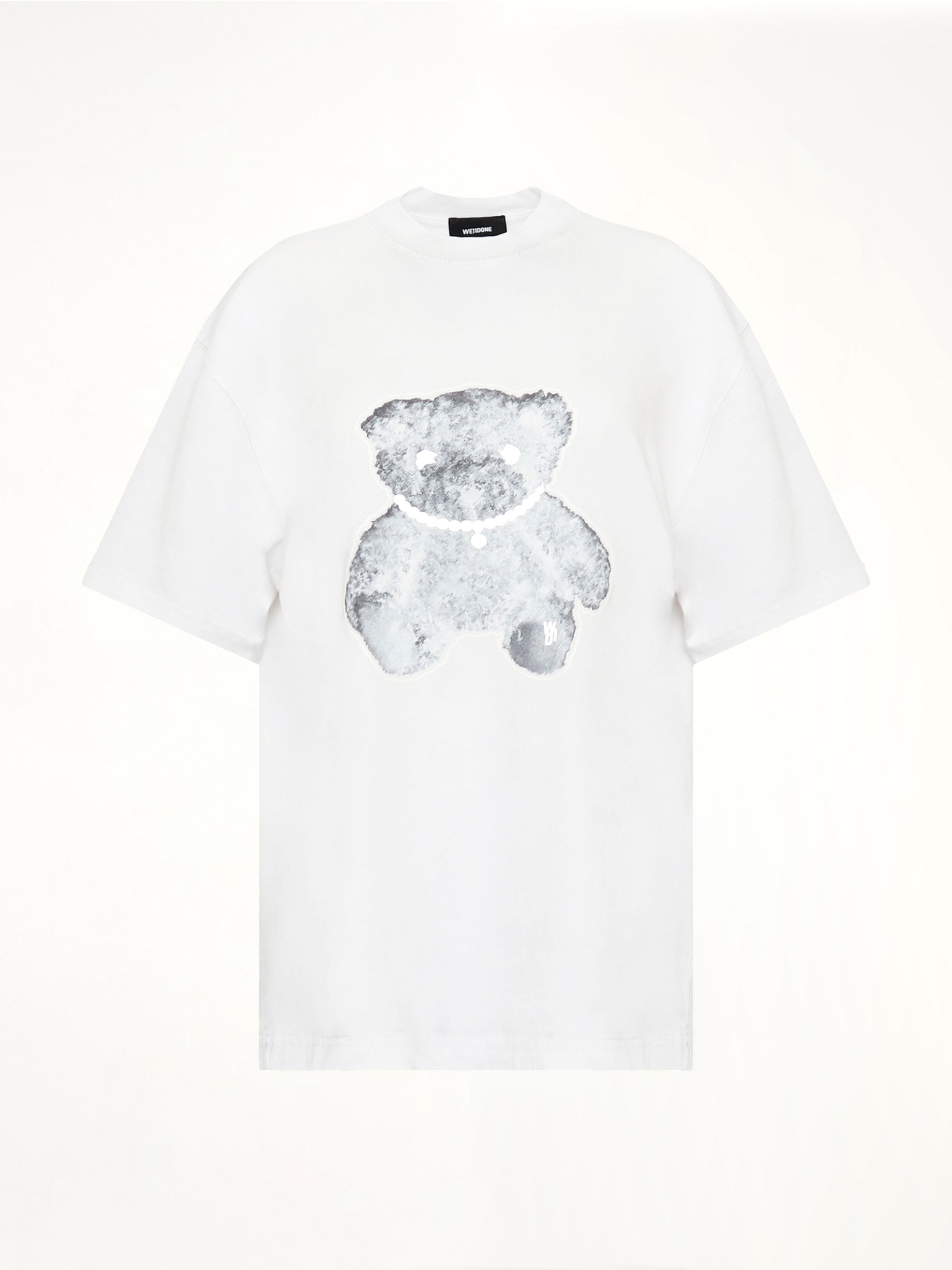Pearl Necklace Teddy T-Shirt in White