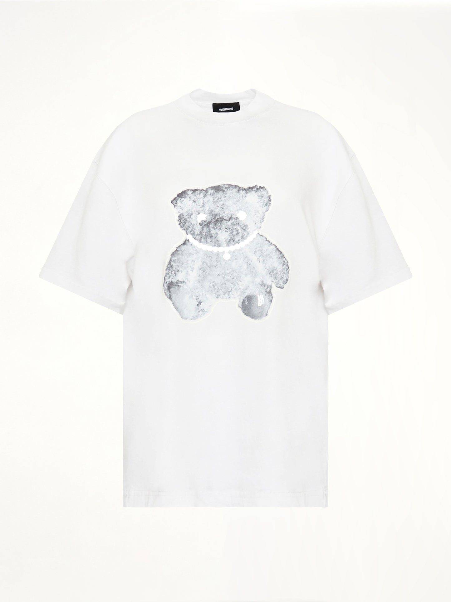 Pearl Necklace Teddy T-Shirt in White