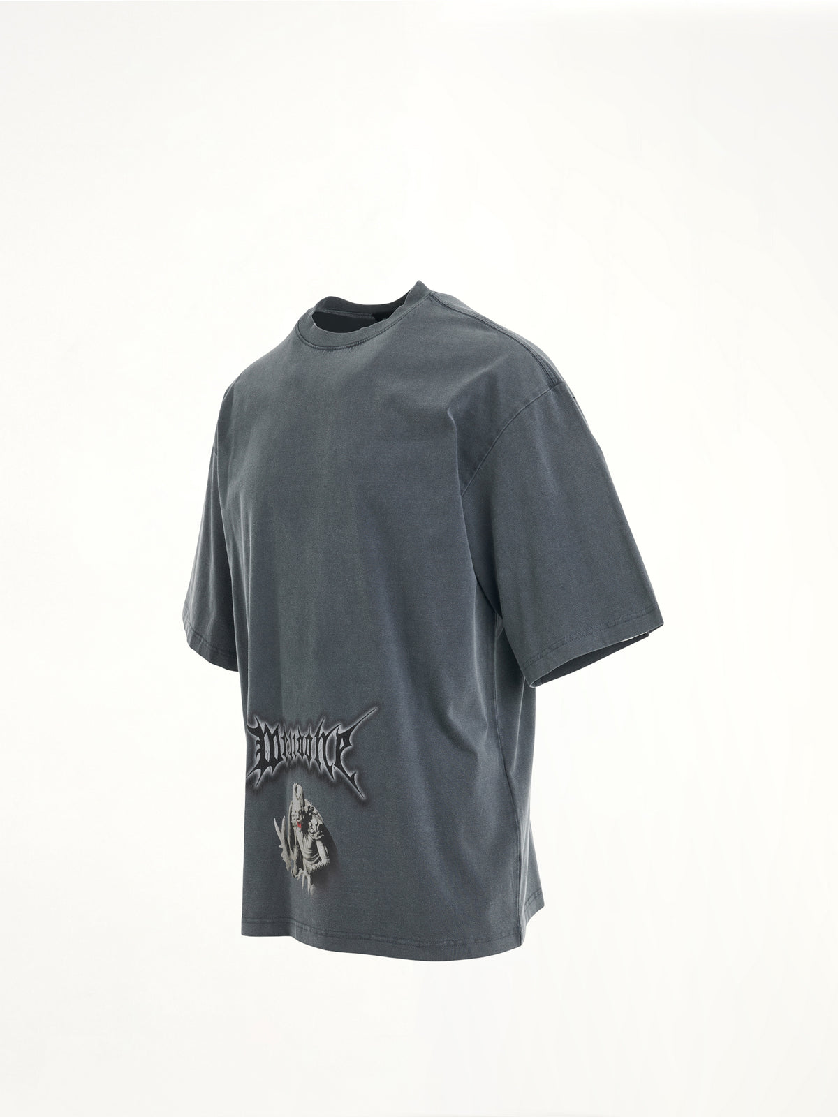 Vintage Horror Print T-Shirt in Navy