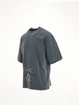 Vintage Horror Print T-Shirt in Navy