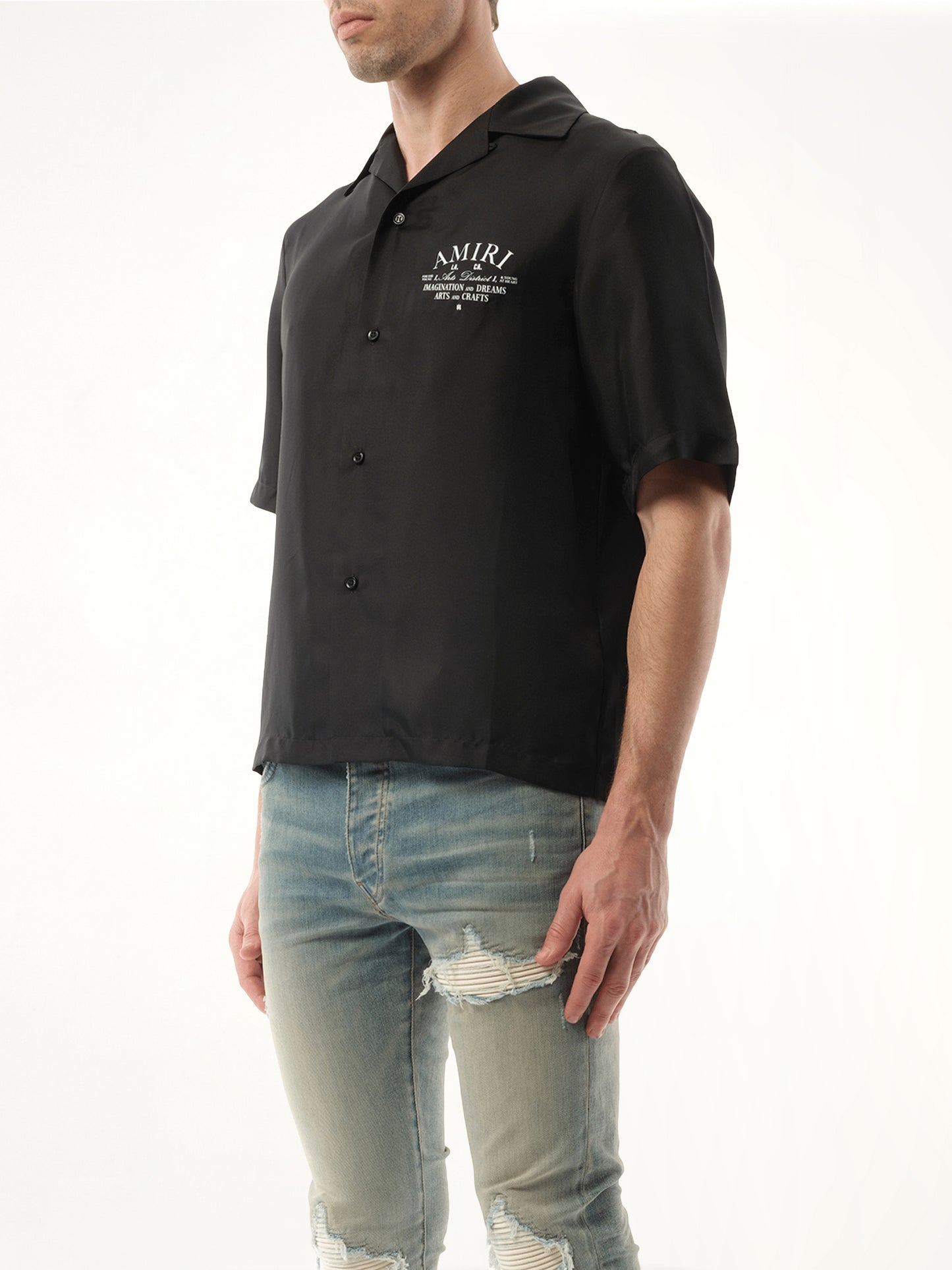 Arts District Bowling Shirt in Black