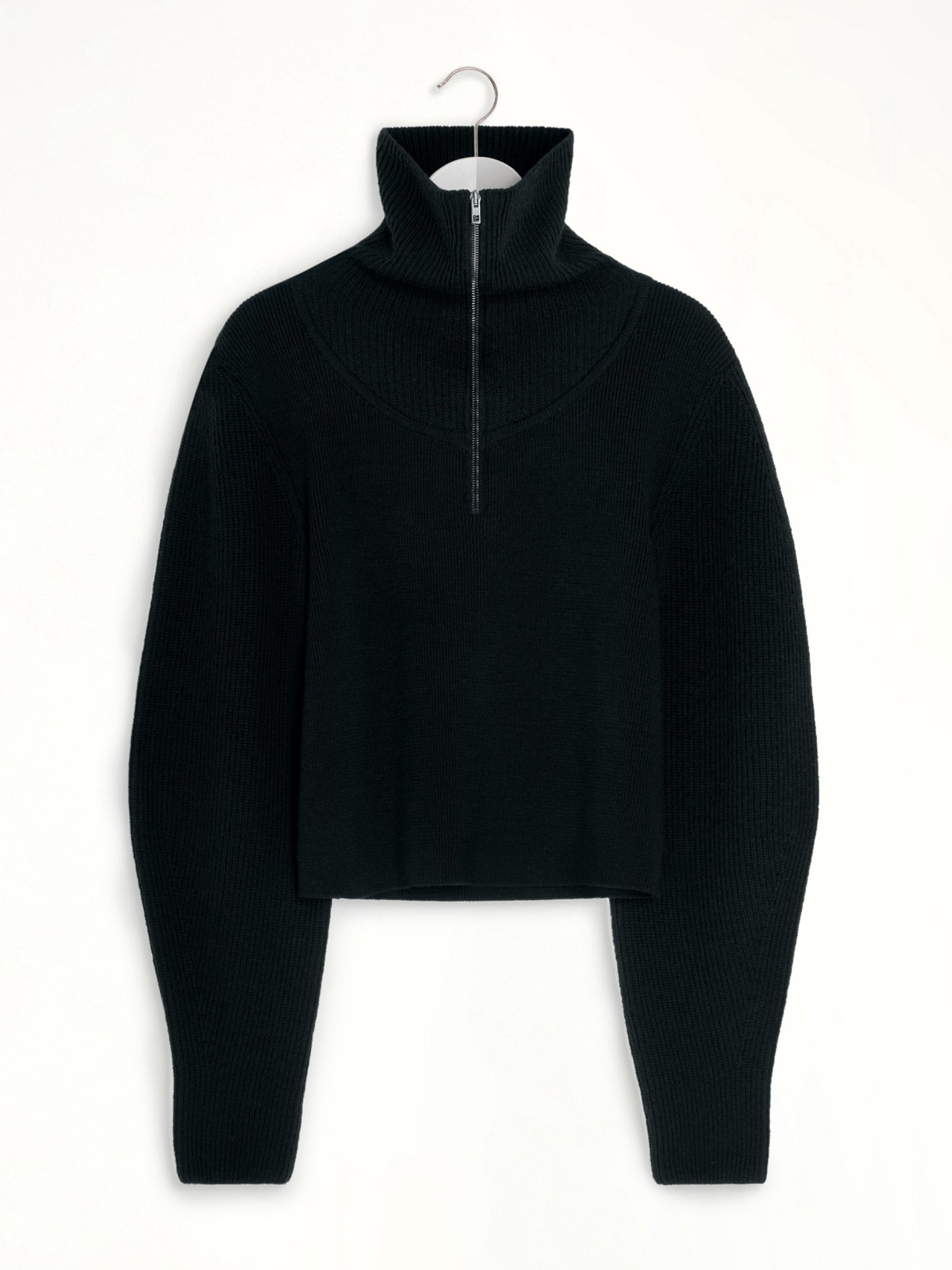 Zipped Sweater in Black