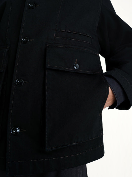 Boxy Outer Jacket in Black
