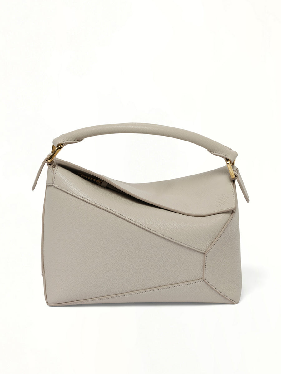 Puzzle Edge Small Bag in Light Ghost