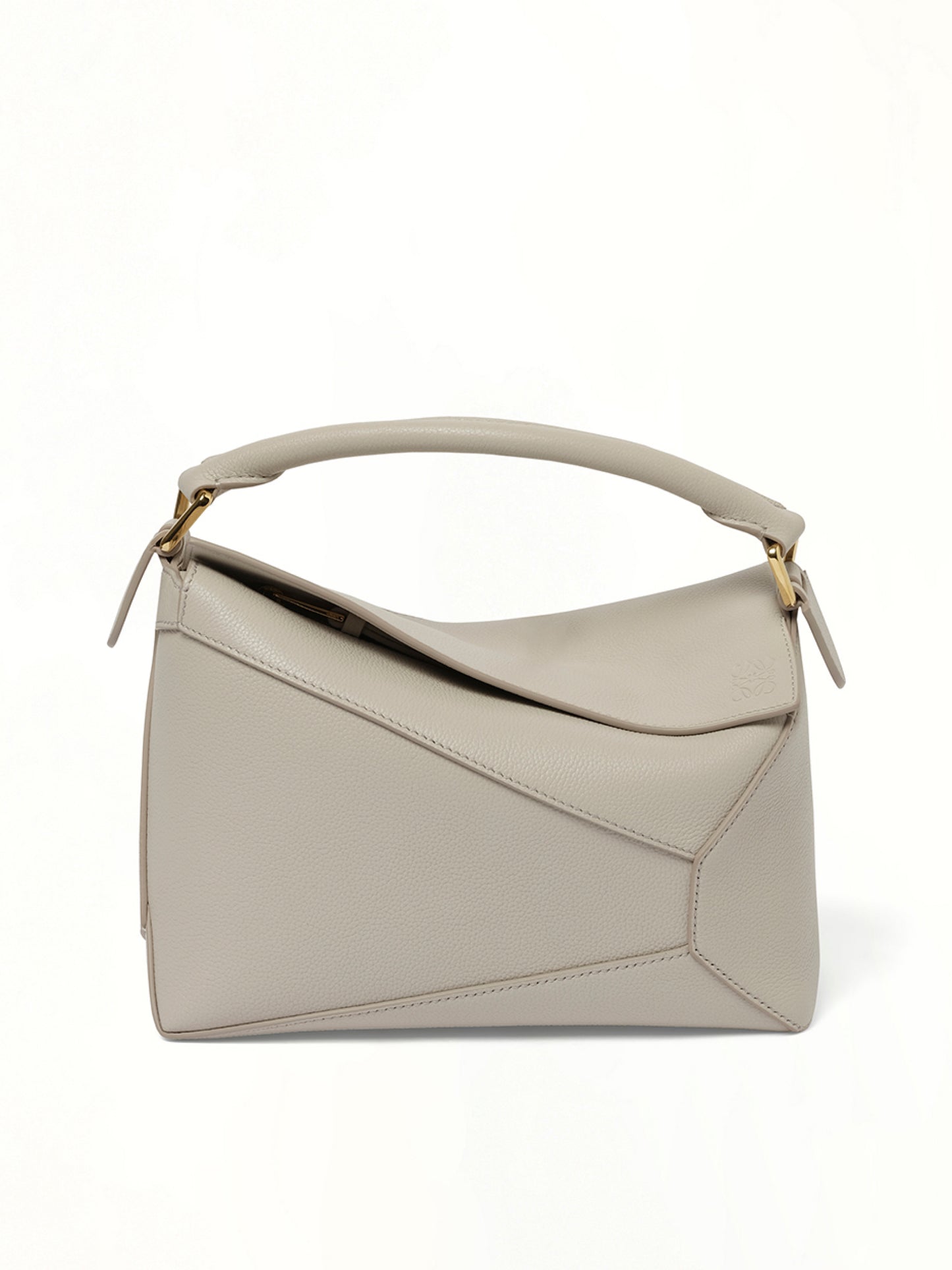 Puzzle Edge Small Bag in Light Ghost