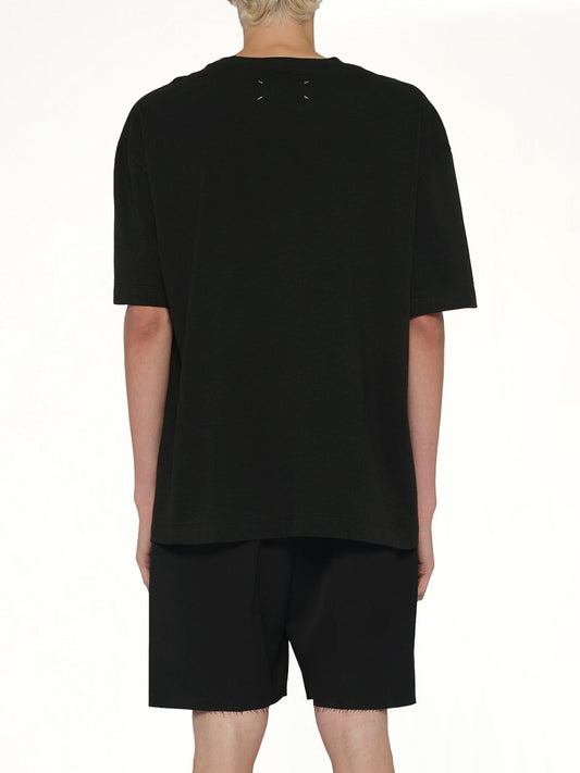 Slubby Logo T-Shirt in Washed Black