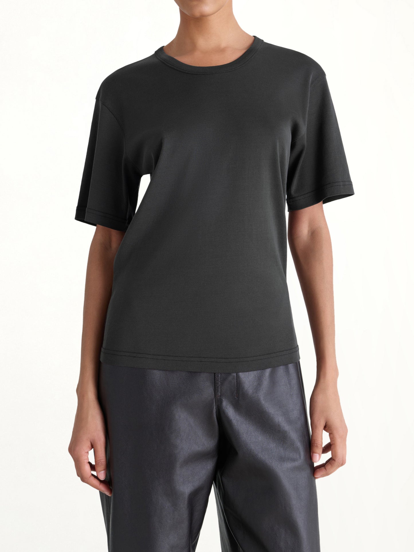 Rib SS T-Shirt in Squid Ink