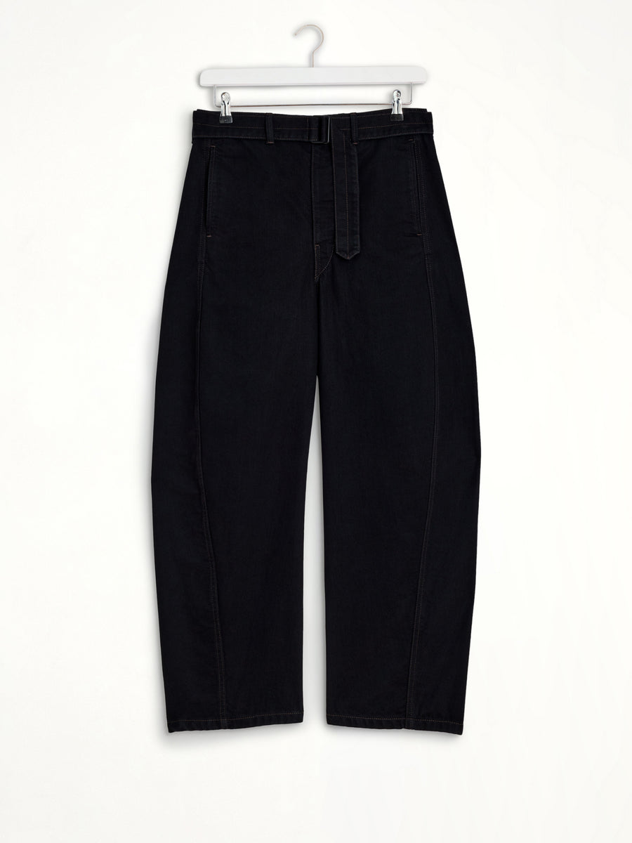 Twisted Belted Pants In Black