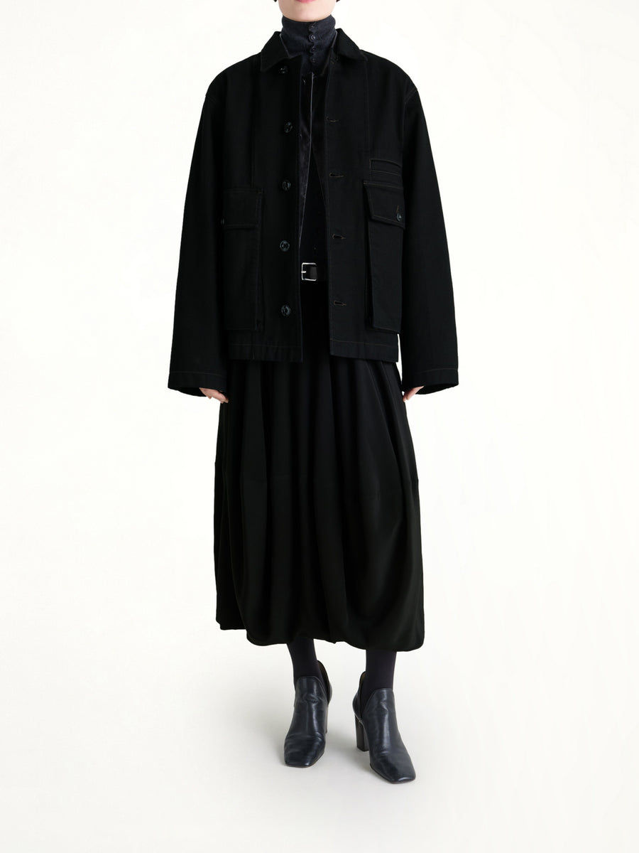 Boxy Outer Jacket in Black