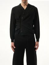Relaxed Twist Cardigan in Anthracite