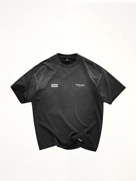 Oasis Owners Club T-Shirt in Stained Black