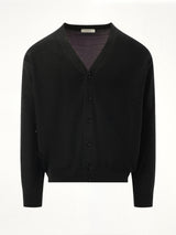 Relaxed Twist Cardigan in Anthracite