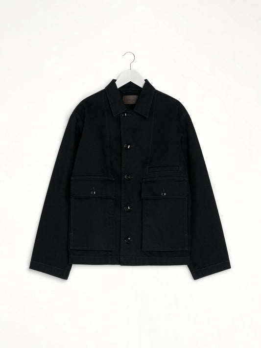 Boxy Outer Jacket in Black