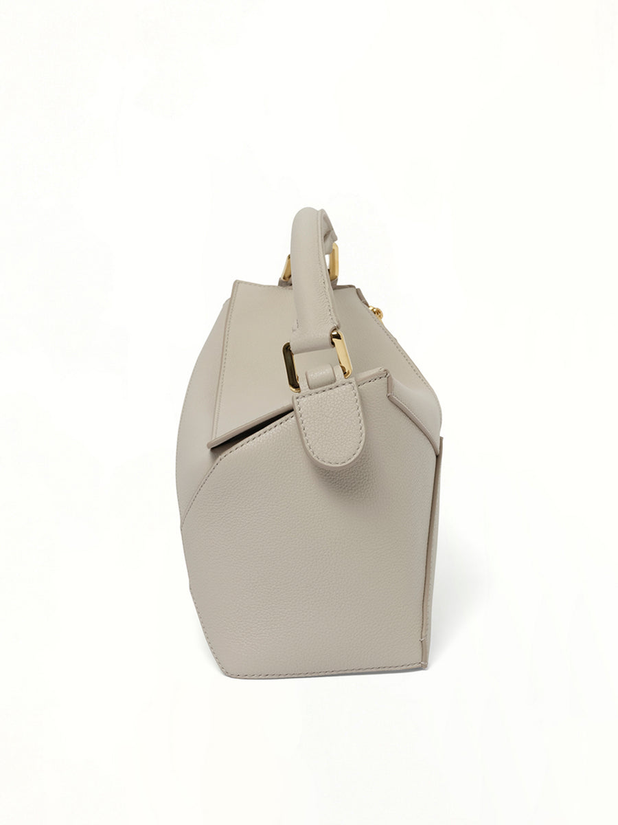 Puzzle Edge Small Bag in Light Ghost