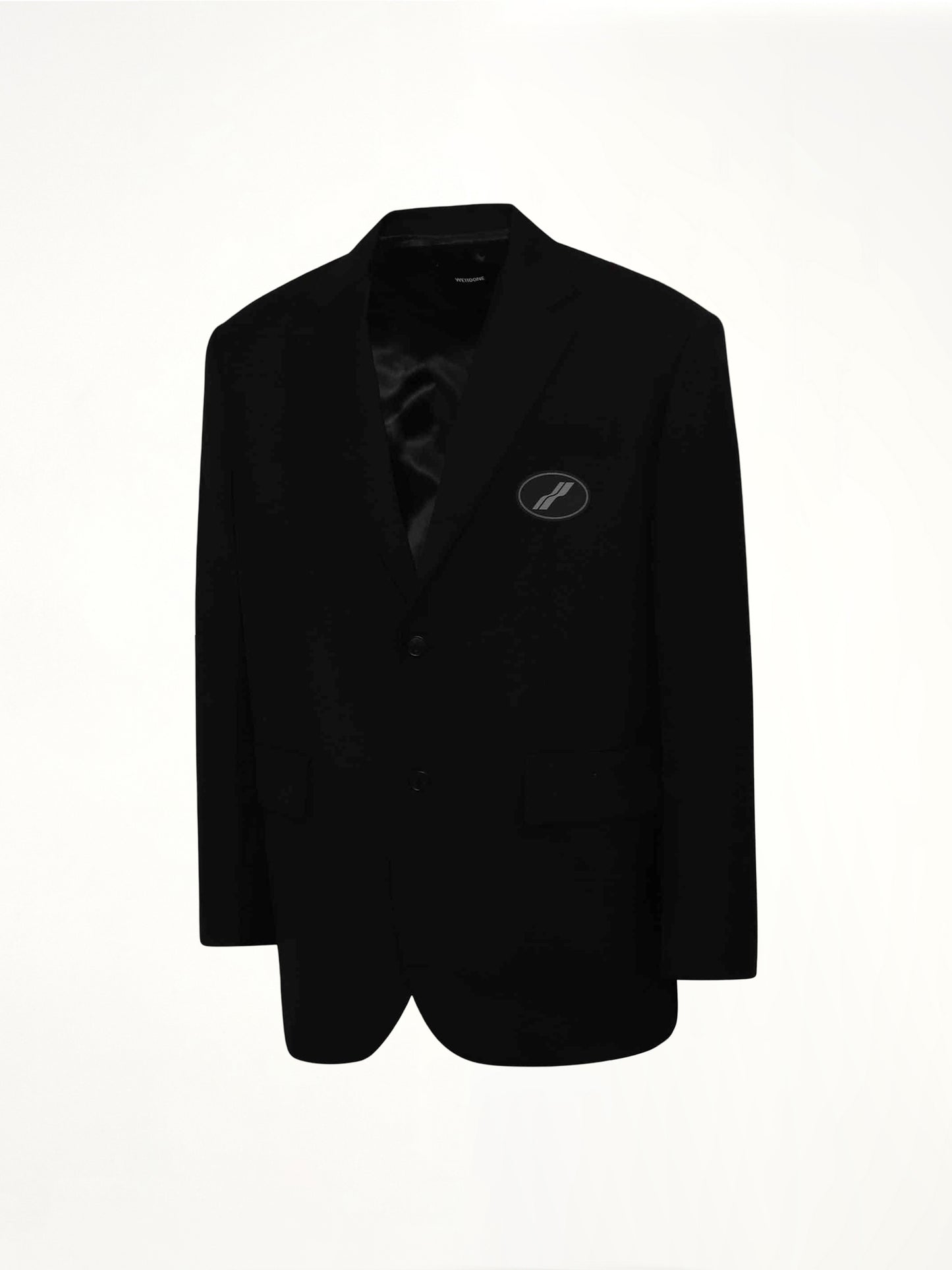 Oversized Suit Logo Blazer in Black