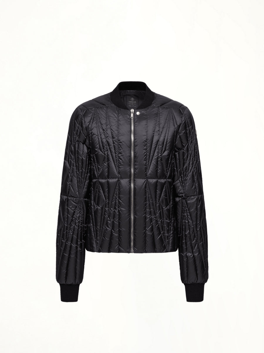 Rick Owens x Moncler Geocamo Flight Jacket in Black