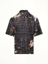 Bleach Bandana Bowling Shirt in Black