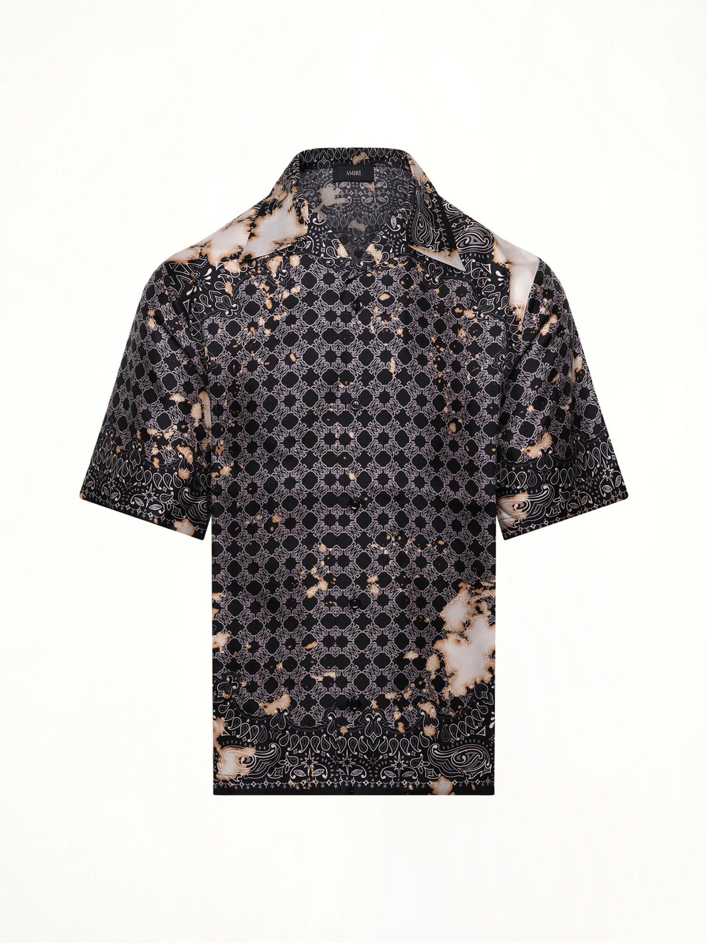 Bleach Bandana Bowling Shirt in Black