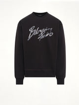 Big Balmain Paris Brush Sweatshirt Reg in Black