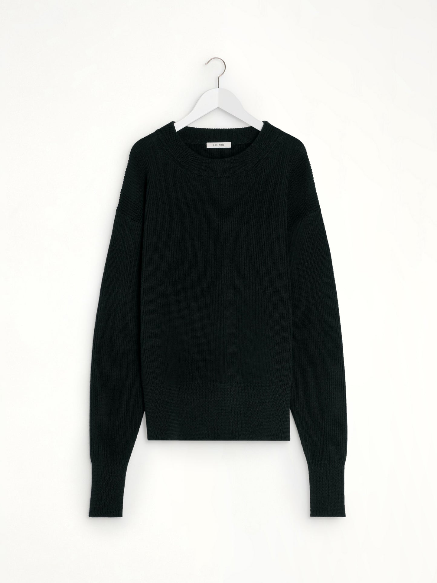 Boxy Round Neck Sweater in Black