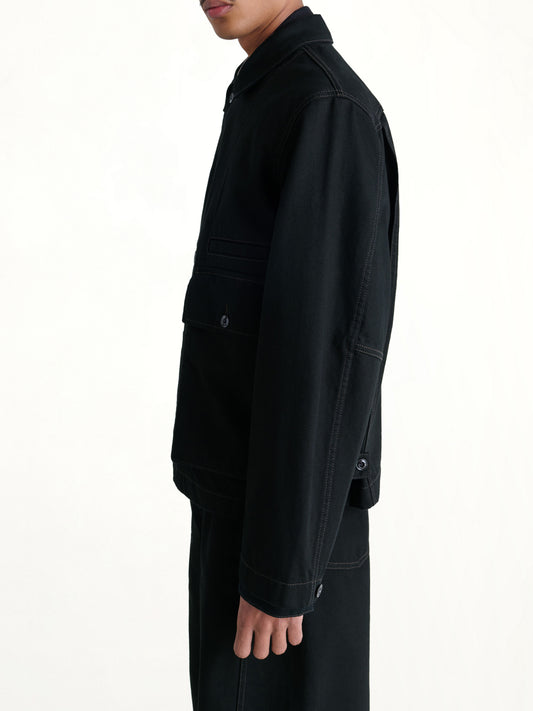 Boxy Outer Jacket in Black