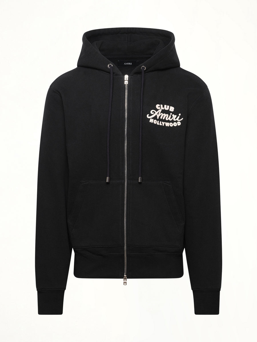 Club Amiri Zip Hoodie in Black