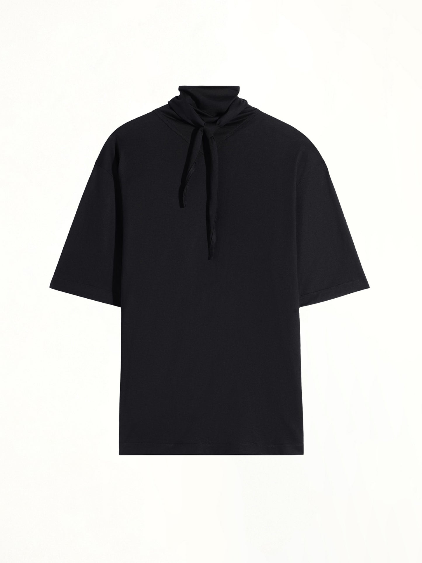 T-Shirt With Foulard in Black