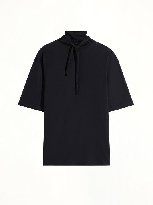 T-Shirt With Foulard in Black