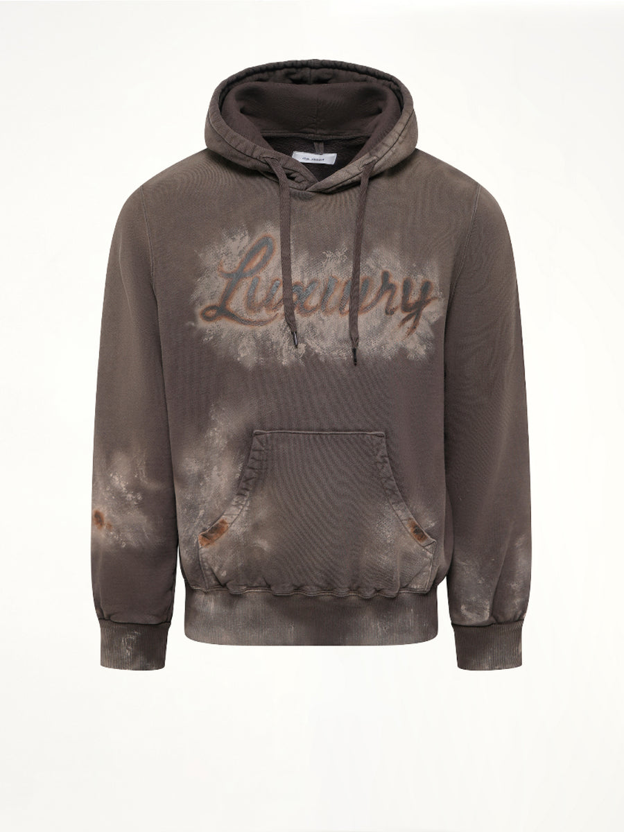 Luxuary Mud Paint Hoodie in Brown