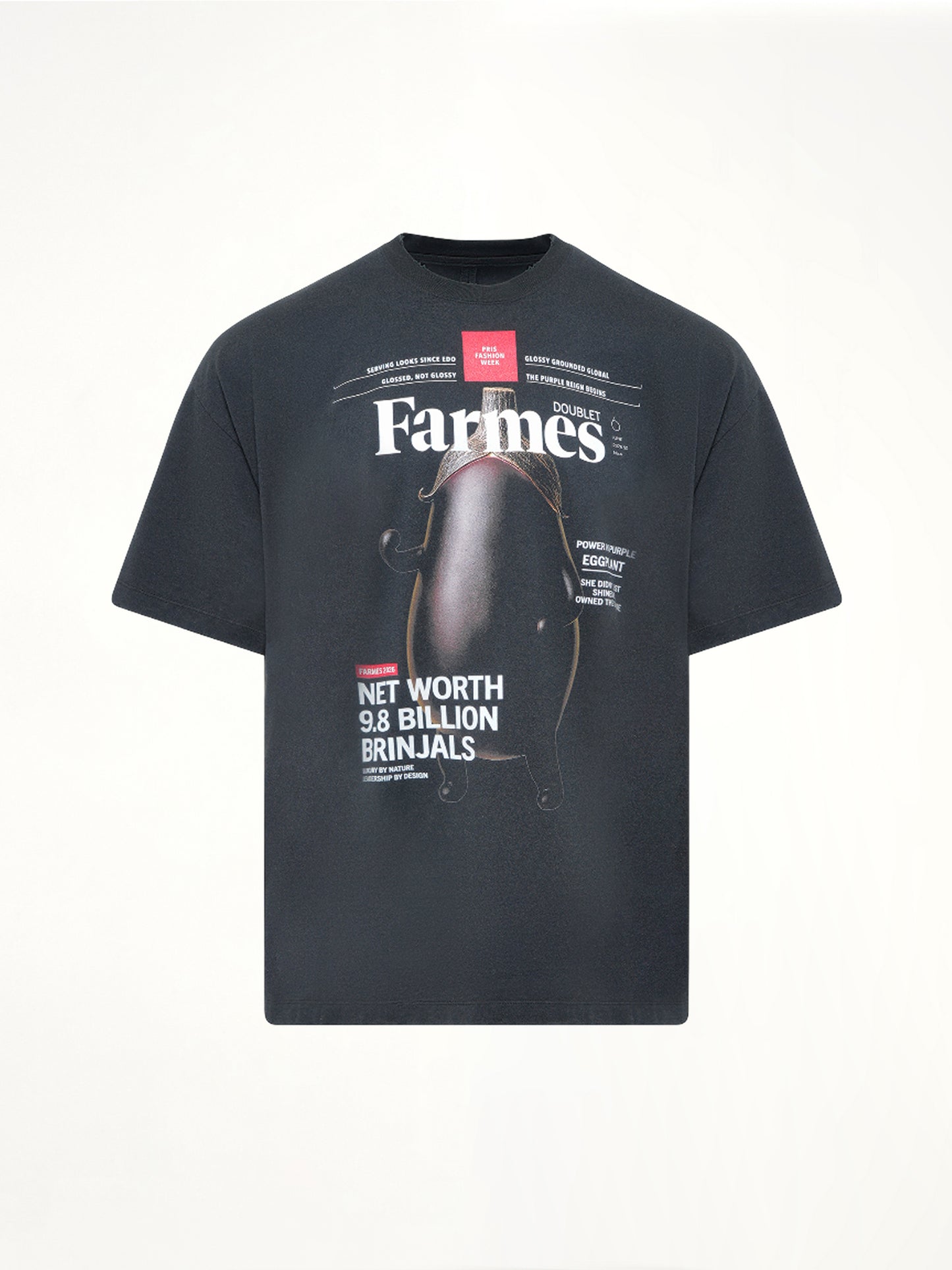 Farmes Magazine Cover T-Shirt in Black