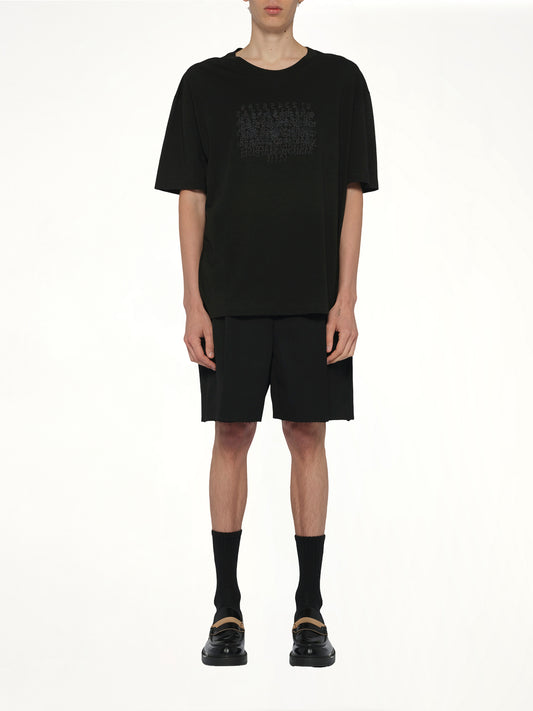 Slubby Logo T-Shirt in Washed Black