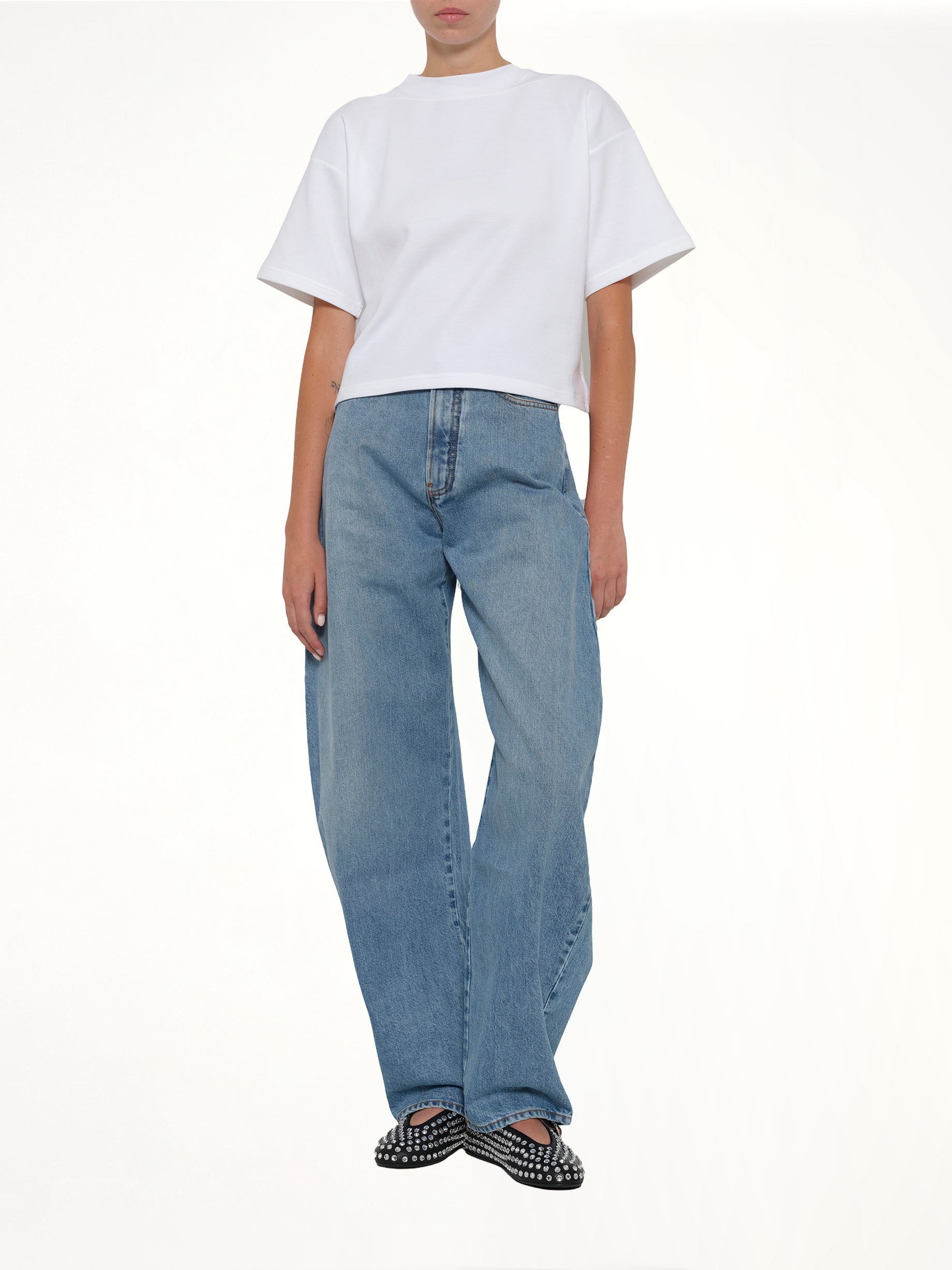 ALAIA Boxy T-Shirt in White Full Reference from MARAIS
