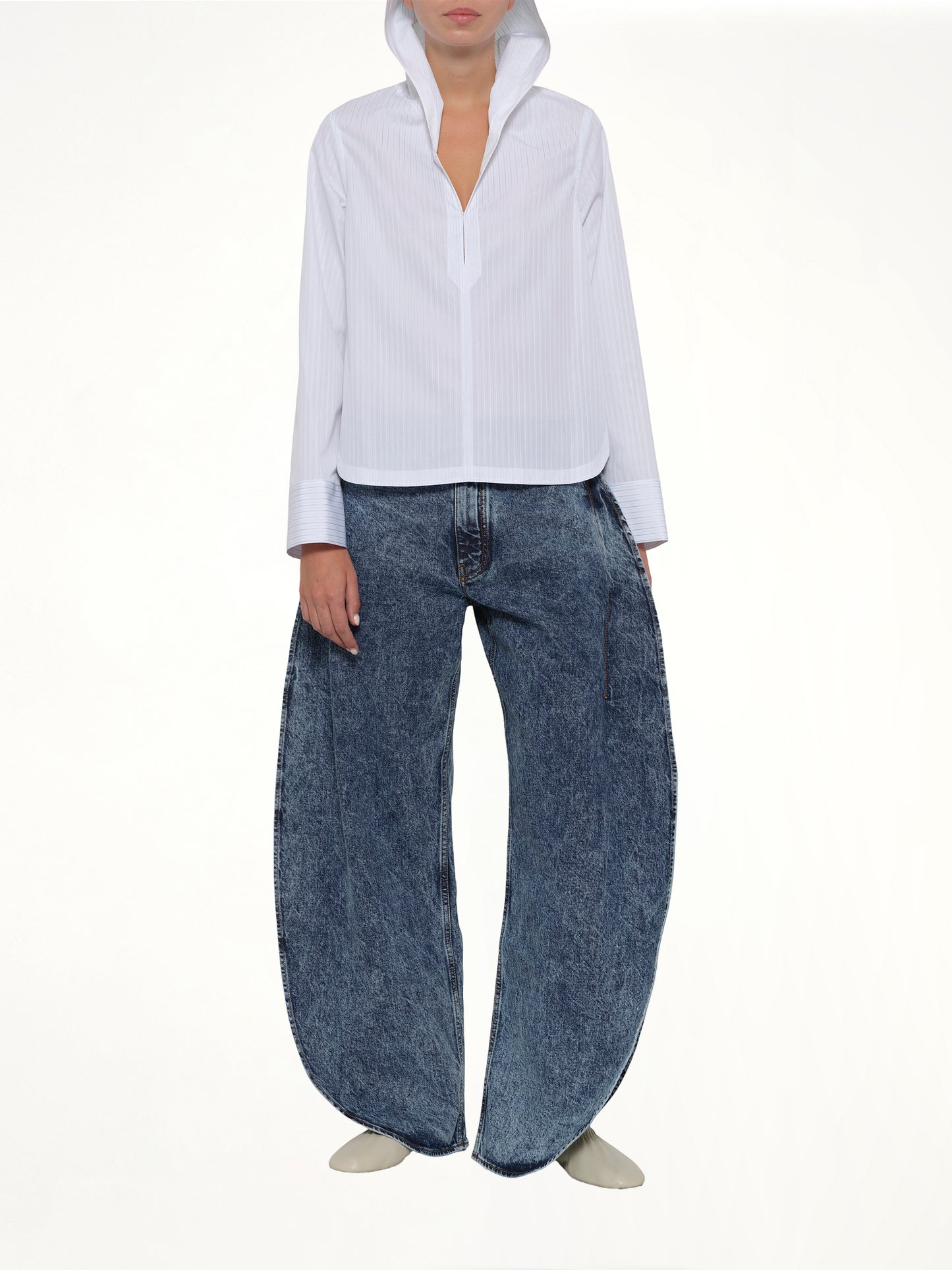 Hooded Shirt in White