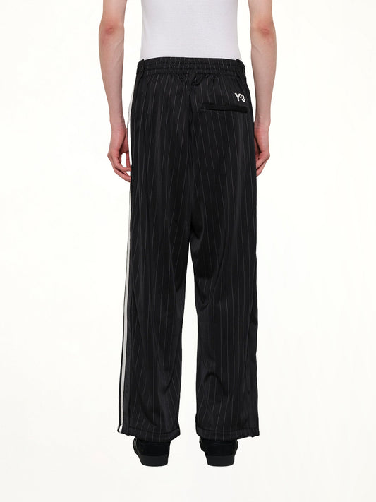 Pinstripe Track Pants in Black