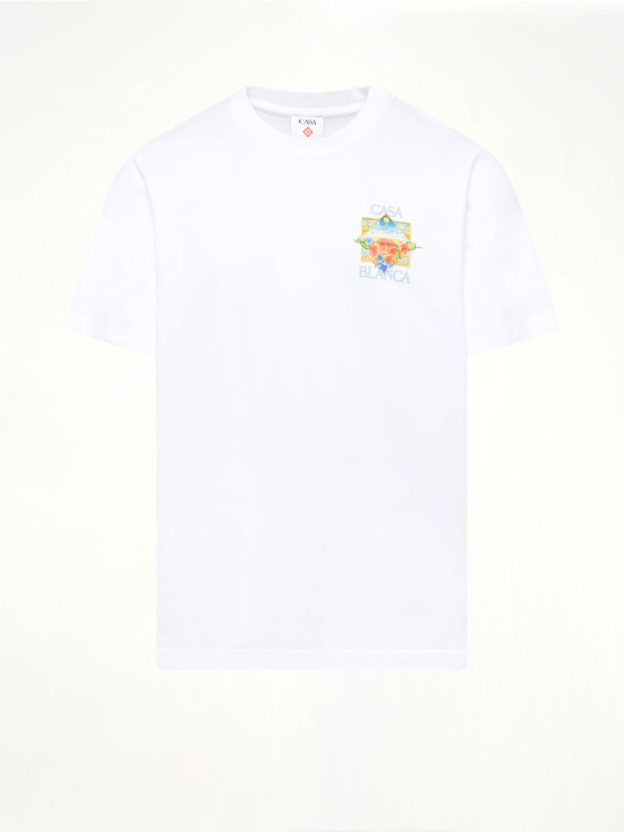 Tennis Landscape 2 Classic T-Shirt in White