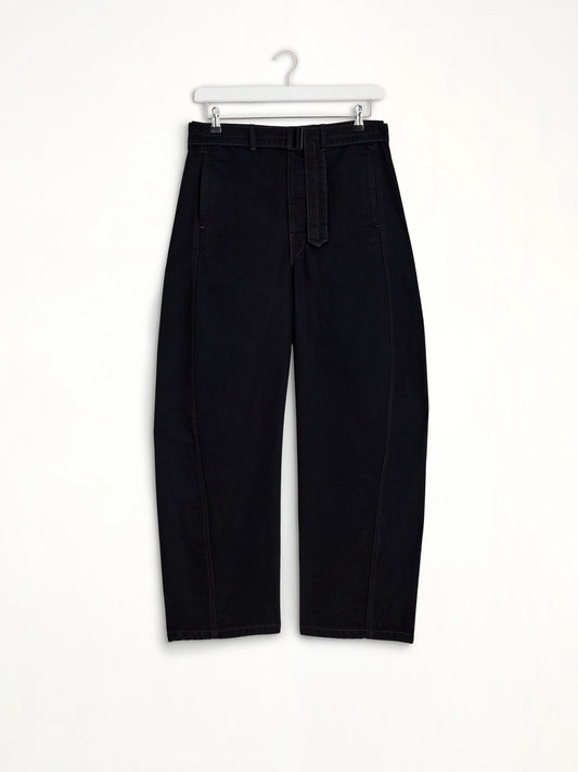 Twisted Belted Pants in Black