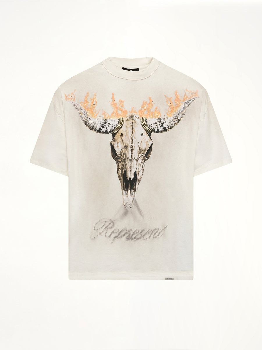 British Cowboys T-Shirt in Washed Ecru