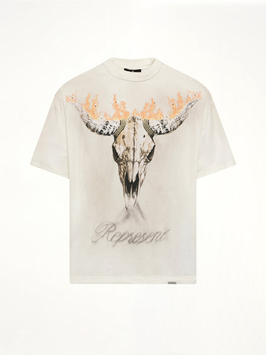 British Cowboys T-Shirt in Washed Ecru