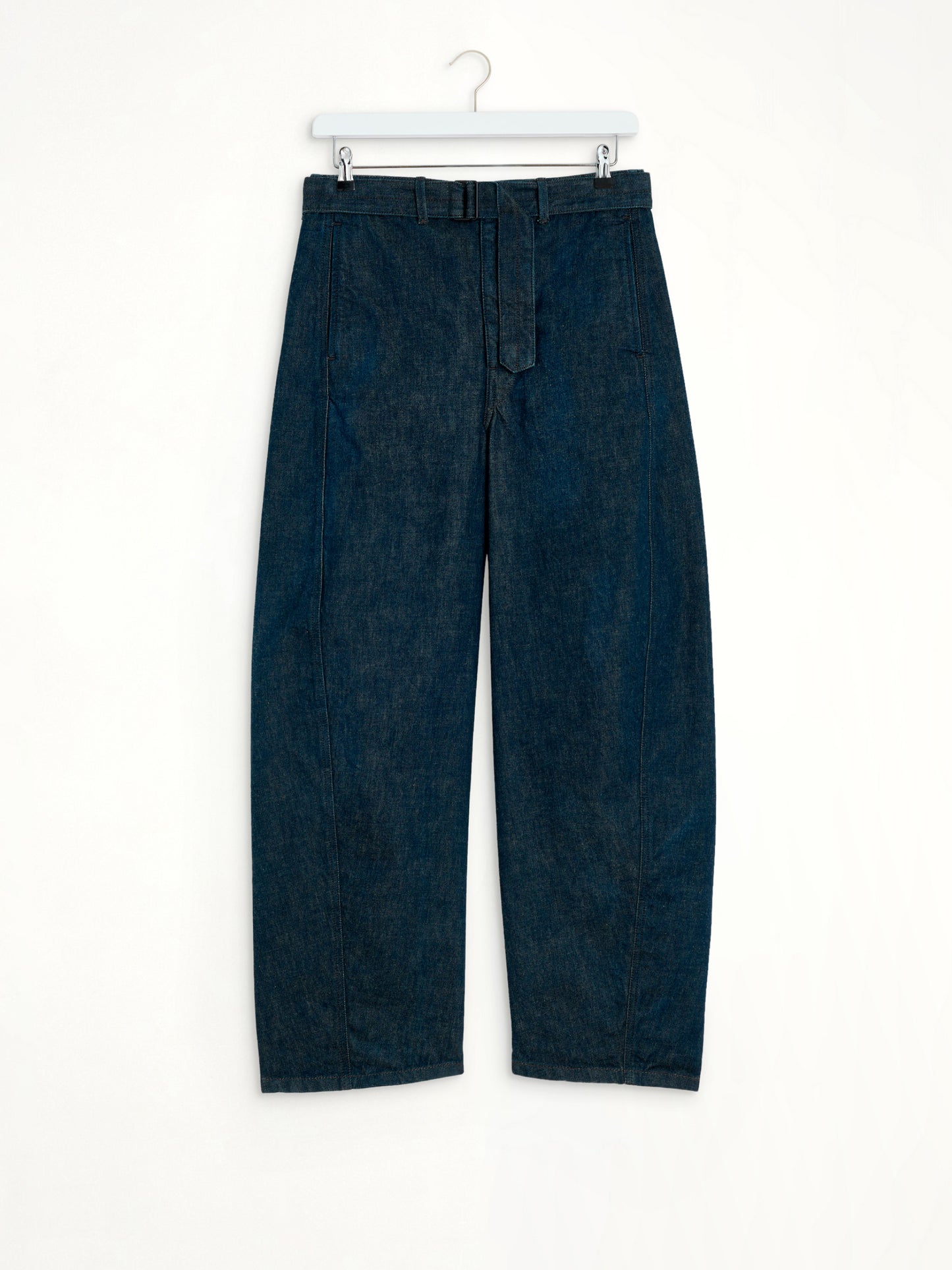 Twisted Belted Pants in Denim Indigo