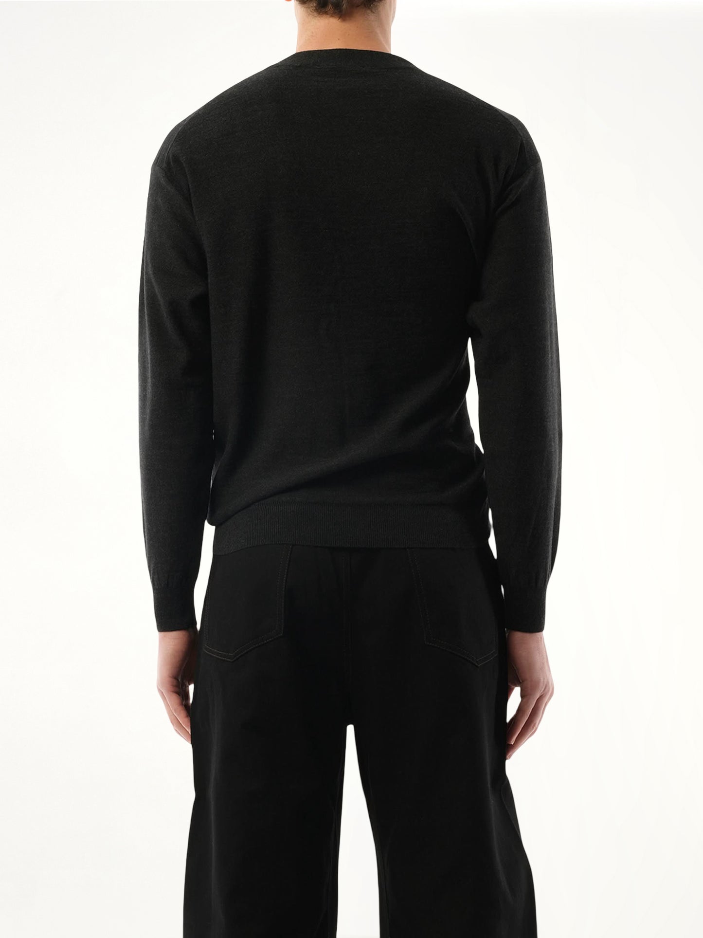 Relaxed Twist Cardigan in Anthracite