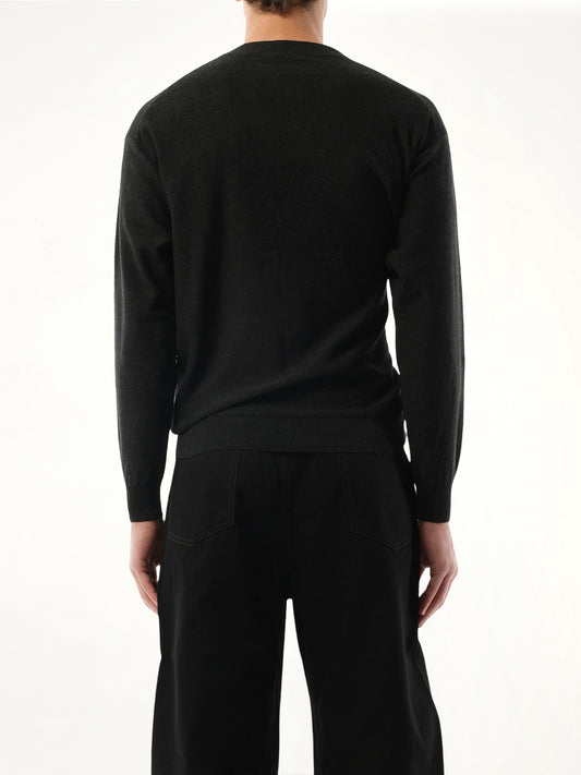 Relaxed Twist Cardigan in Anthracite