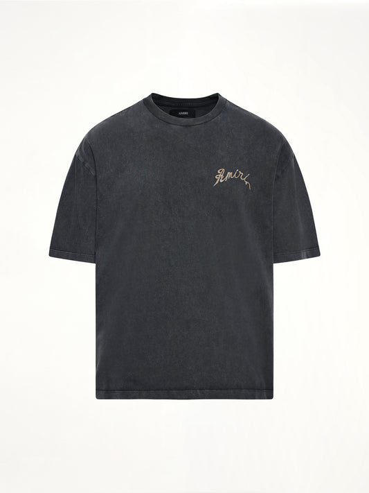 Amiri Dragon Overized Tee in Black