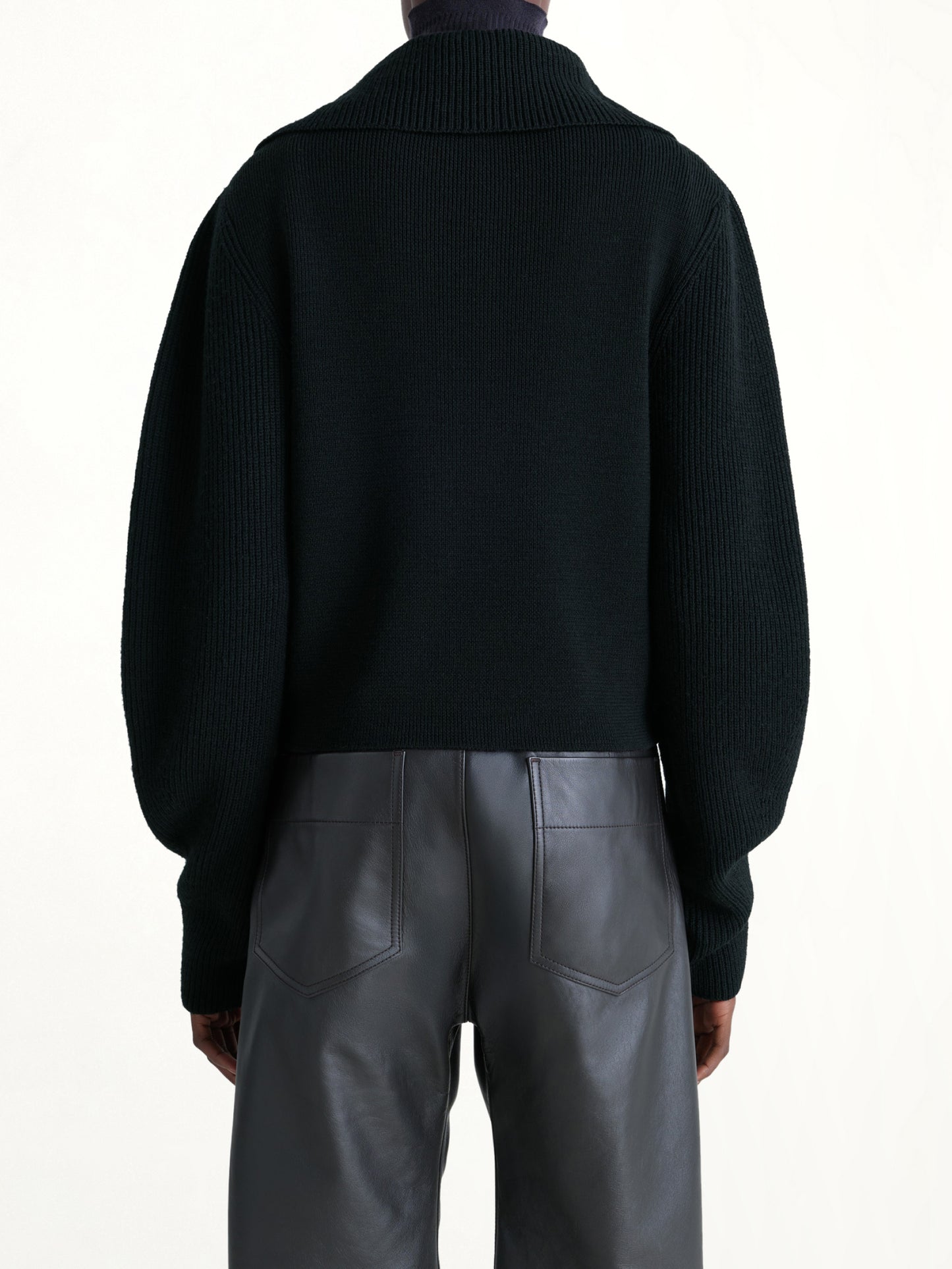 Zipped Sweater in Black