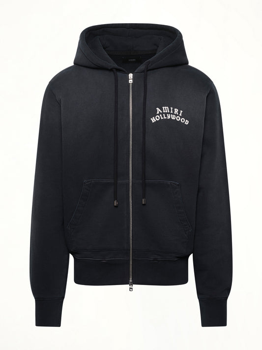 Amiri Hollywood Zip Hoodie in Black