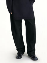 Twisted Belted Pants In Black