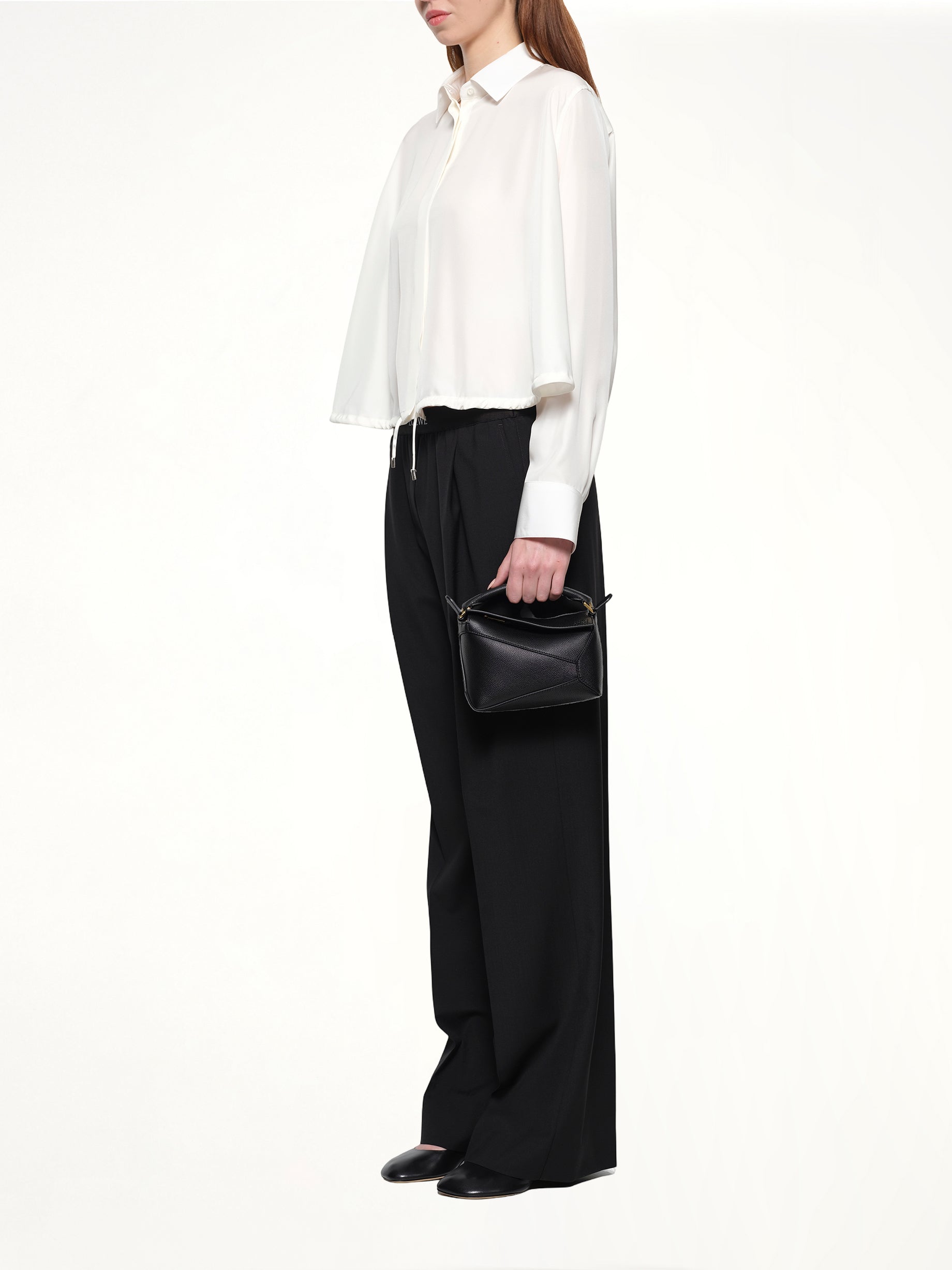 Puzzle Edge Small Bag in Black