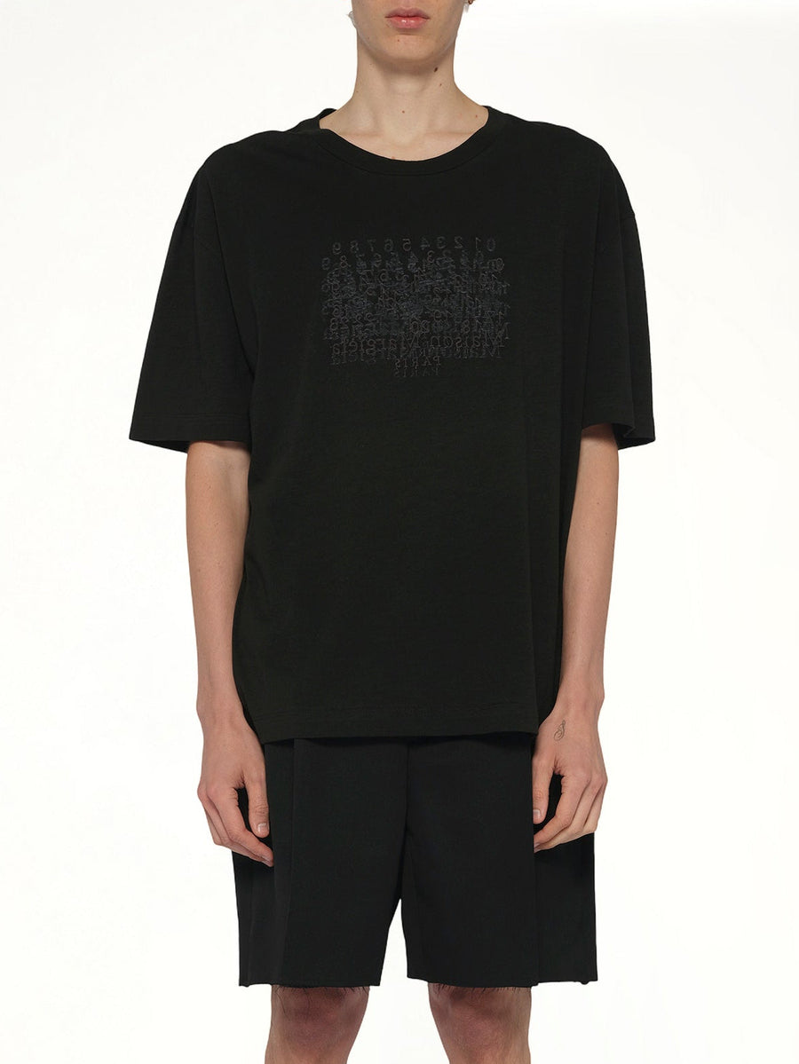 Slubby Logo T-Shirt in Washed Black
